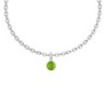 Premium Stainless Steel Fern Green Dainty Crystal Globe Bracelet (Made In Japan)